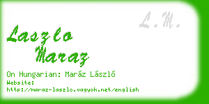 laszlo maraz business card