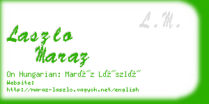 laszlo maraz business card